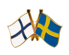 Finland - Sverige flag venskabspin