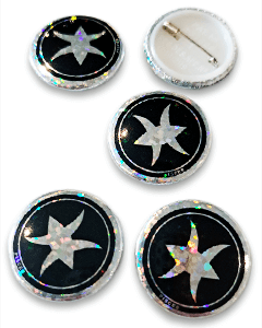 Fisken stjernetegn badge 25mm