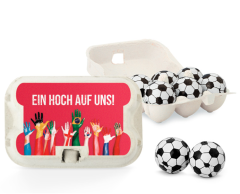 Æggebakke med fodbold chokolade