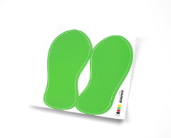 Grønne fodspor til gulvet 12cm 