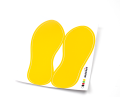 Gule fodspor til gulvet 18cm