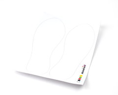 Hvide fodspor til gulvet 12cm 