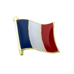 Fransk flag emaljepin