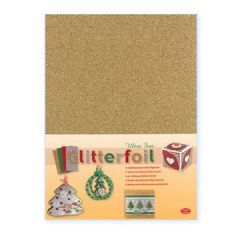 Glitterfolie guld selvklæbende