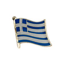 Græsk flag emalje pin med epoxy