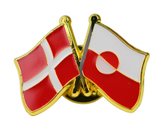 Danmark - Grønland flag venskabs pin