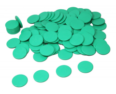 Grønne spillebrikker / poletter til spil
