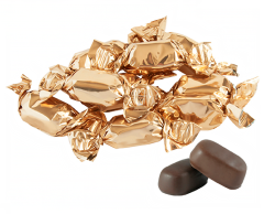 Guld chokolade karameller uden tryk