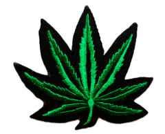 Hamp blad cannabis strygemærke