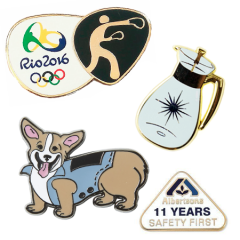 Imiteret hård emalje med printede elementer