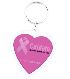 Hjerte akryl nøglering 52 x 45.5mm 