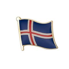 Island flag emalje pin