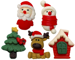 Jule magneter sampak, 5 stk - Den store julepakke 3D magneter