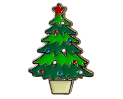 Juletræ pin til tøjet 26x18mm