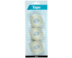 Tape ruller transparent 3-pak, 15mm