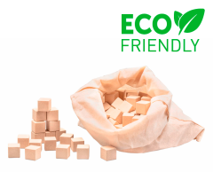 Klodser i naturfarver 2x2x2 cm