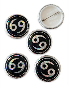 Krebsen stjernetegn badge 25mm