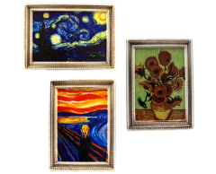 Klassiske malerier, magnet sampak, 3 stk - Den lille kunstpakke