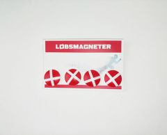 Løbsmagneter med Danmark flag