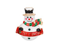 Let it snow snemand broche
