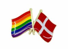 LGBT/Danmark venskabsflag emalje pin