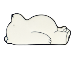 Liggende hvid bjørn pin, 36x17mm