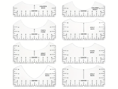 Tekstil linealer - sæt med 8 linealer