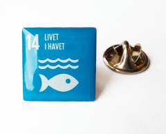Livet i havet printet pin SDG verdensmål nr. 14