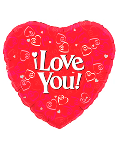 Foile ballon - Hjerte - I Love you