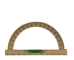 Magnetisk vinkelmåler 180°, 50cm - Fremstillet af genanvendt træ