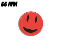 Rød meget glad smiley magnet 56mm