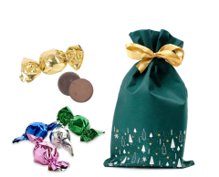 Mellem julepose med chokoade kugler 200g - pose 20x35cm