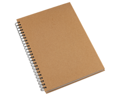 Miljø notesbog med hårdt omslag og spiralryg, A5