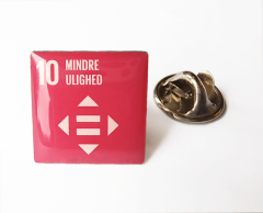 Mindre ulighed printet pin SDG verdensmål nr. 10