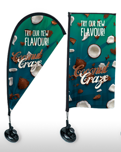 Mini beachflag med sugekop