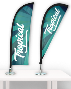 Mini beachflag til bordet