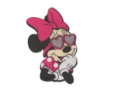Minnie Mouse med solbrille strygemærke