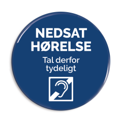 Nedsat hørelse tal tydeligt badge