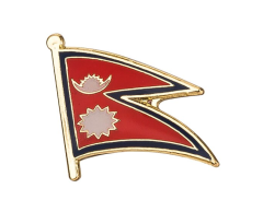Nepals flag pin