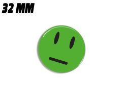 Grøn neutral smiley magnet 32mm 