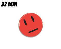Rød neutral smiley magnet 32mm 