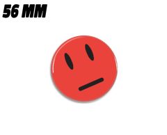 Rød neutral smiley magnet 56mm