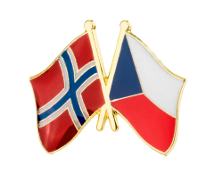 Norge - Tjekkiet venskabsflag pin 25x20mm