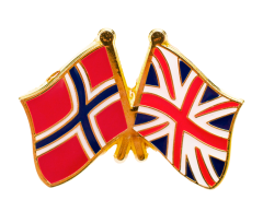 Norge - Storbritannien flag venskabspin
