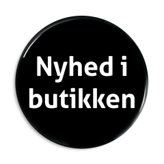 Nyhed i butikken badge sort