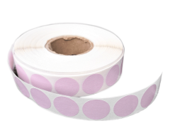 Pastel pink runde 20mm klistermærker på rulle 2500 stk.