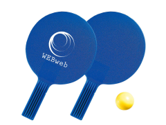 Bordtennisspil med to bat og en bold