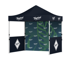 Pop-up reklametelt med tryk - Flere størrelser