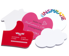 Egen form sticky note blok max 105x75mm