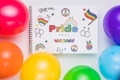 Pride balloner uden tryk - pakke med 6 forskellige farver